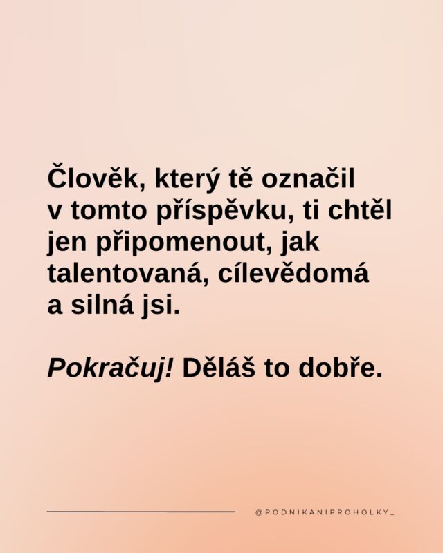 Slibujeme, že pokud dnes zlepšíš den jednomu člověku, zlepšíš jej mnohonásobně i sama sobě. 🤍 

Označ v komentářích svou byznys kámošku, tvůrce nebo oblíbenou influencerku a dej jí tak kredit za to, jakou je pro své okolí inspirací. ⬇️💬

S láskou
Tým Pph ​​​​​​​​