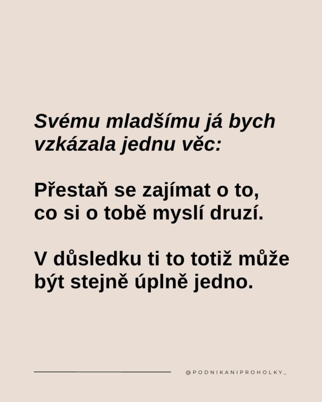 Kráčíš totiž svou vlastní cestou, ne jejich. 👋🏼

Rezonuje s tebou tento příspěvek? 🙋🏼‍♀️ Ulož si jej, pokud ano, ať si ho můžeš kdykoliv znovu připomenout, a do komentářů nám pro potvrzení přidej toto emoji '🤍'.

S láskou
Tým Pph